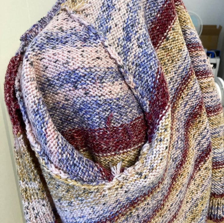 Handmade Multistriped edge to edge cardigan Acr... - Folksy