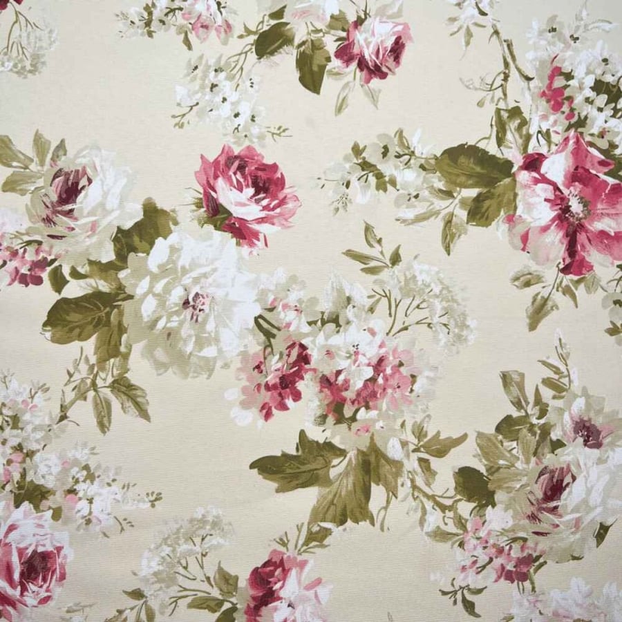 2 Water Resistant Tablecloth  Roses Cream 450 x 145cm