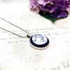 Glow in the Dark Moon Pendant Necklace Unique Celestial Jewellery