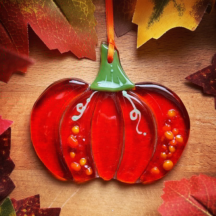 Fused Glass Pumpkin