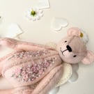 Angel teddy bear, one of a kind collectable artist bear by Bearlescent 