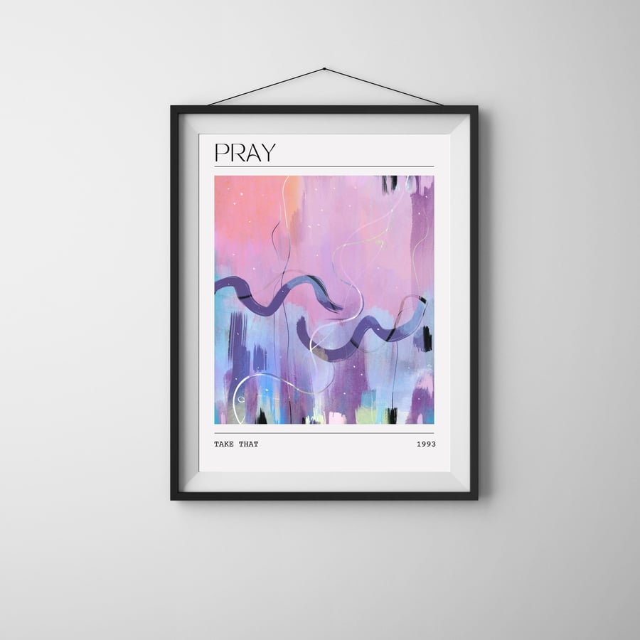 Music Poster Take That - Pray Abstract Art Print Painting Song Art 