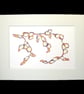 Original Abstract Coloured Pencil Drawing Grey Orange - Lichen Stone No.14 - Image 4