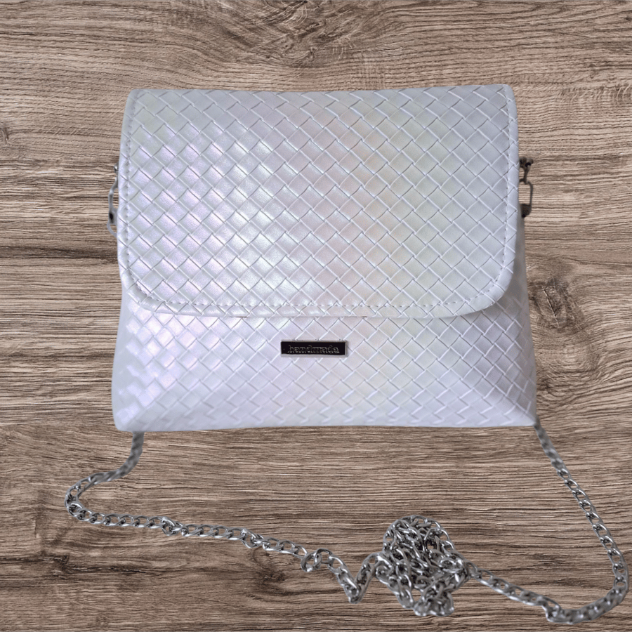 Handmade  Rainbow viynl Crossbody Shoulder Bag 