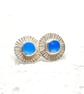Chalcedony Flower Earring Studs - Image 3