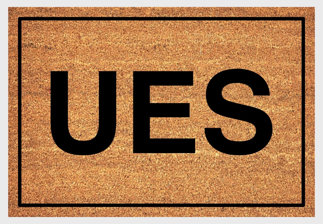 UES NYC - Upper East Side - Manhattan New York Doormat - Welcome Mat - 3 Sizes