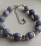 Handmade Agate Beaded Bracelet, Adjustable Handmade Gemstone Jewellery - Image 5