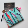 SALE Printed Velour  Coin Purse