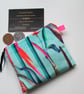 SALE Printed Velour  Coin Purse