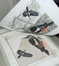 Great Spotted Woodpecker - hand cut limited edition linocut print - Image 3