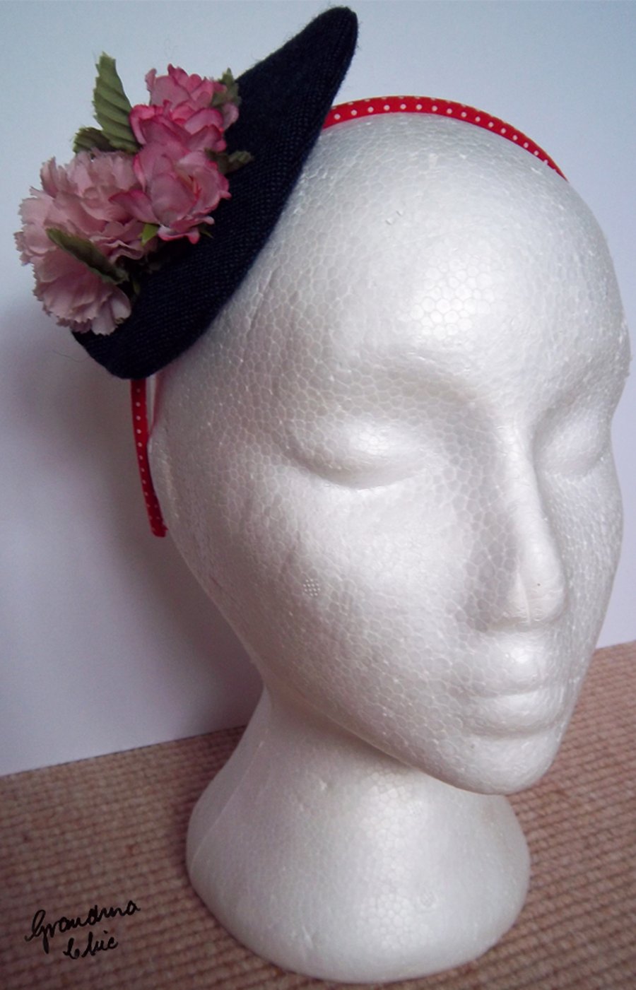Pink floral fascinator 
