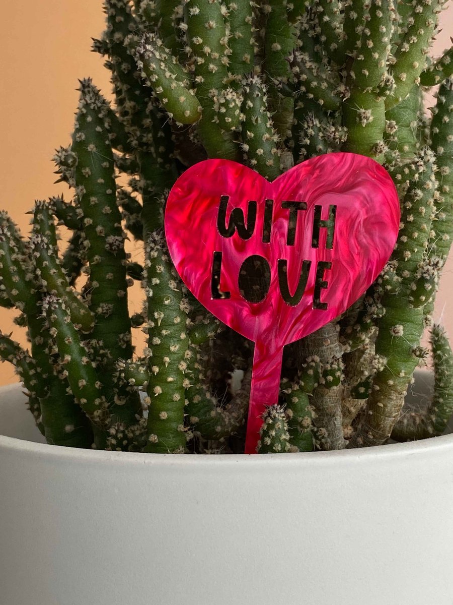 Love indoor plants plant marker, gardeners gift for her, house plant decor