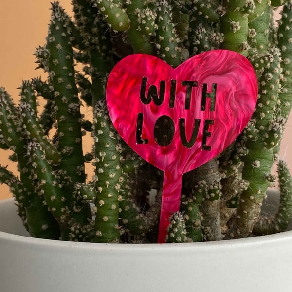 Love indoor plants plant marker, gardeners gift for her, house plant decor