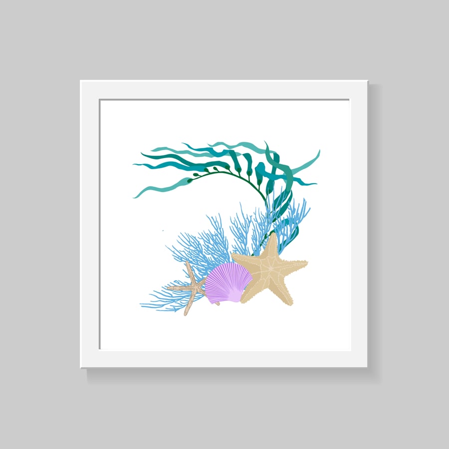 Sea themed  Wall Art Print, Sea themed wall print, Ocean themed wall print