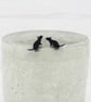 Titanium posts - Black glitter rat stud earrings - Hypoallergenic studs - Image 1