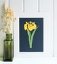 Botanical Papercut - Yellow Flag Iris - Original Art - Image 3