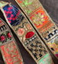 Indian embroidered patchwork trim, gift for crafter, pretty trimming, sequins - Image 2
