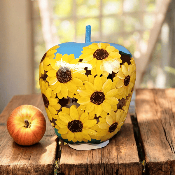 Sunflower Sunburst Gourd Lamp