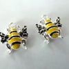 2 enamel bee charms