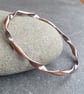 Copper ribbon twist bangle, 7th anniversary gift, Solid copper jewellery - Image 2