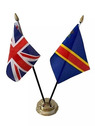 Royal Electrical Mechanical & Union Jack Friendship 2 Flag 12" Table Display
