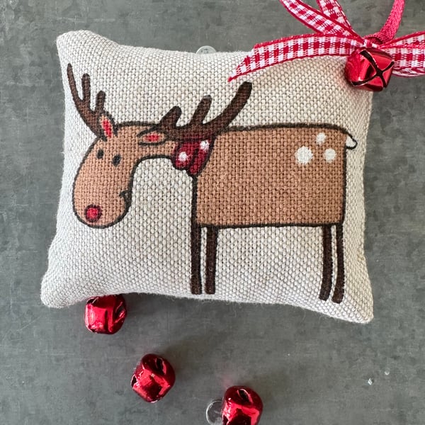 RUDOLPH REINDEER with SCARF - CHRISTMAS DECORATION
