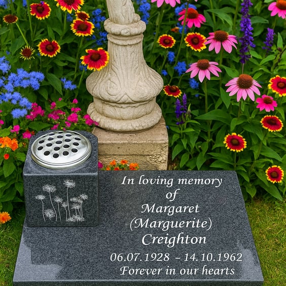 Memorial Grave Marker Flat Grave Plaque Memorial Stone Cemetery Headstone 