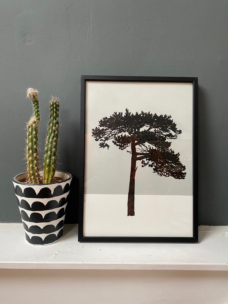Lewes Pine no.74, Original Artwork, A4 size, neutral colours