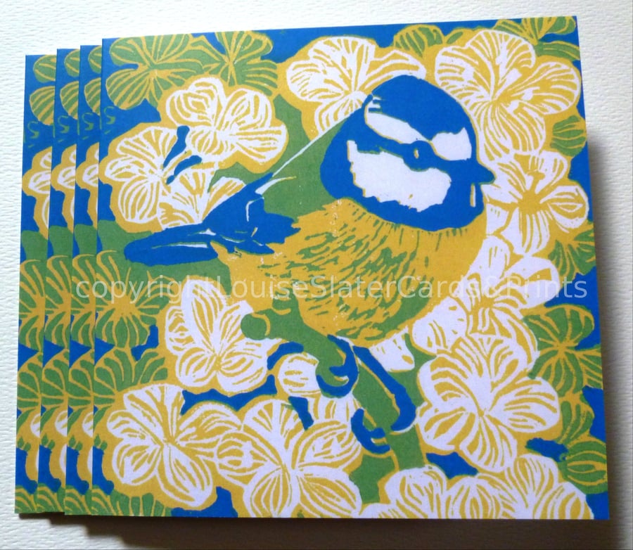Blue tit Greetings card