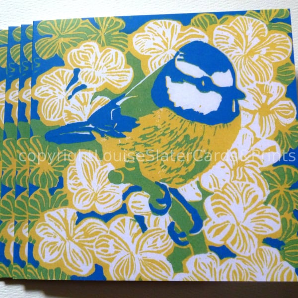 Blue tit Greetings card