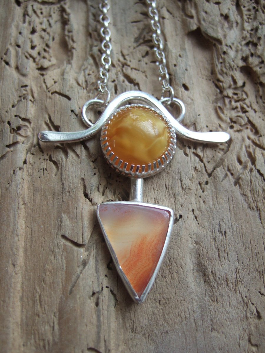 Sterling Silver and Scottish Agate Pendant