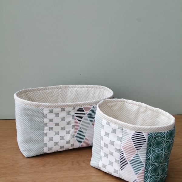 Set of 2 Fabric Baskets