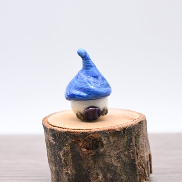 small glass toadstool fairy house gift