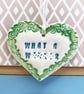 Summer seconds Small Ceramic heart decoration Swear words 