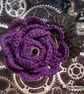 Purple Rose Brooch, Steam Punk Rose, Gothic Pin, Rose Brooch, Gothic Rose - Image 3