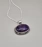 Genuine Amethyst and Sterling Silver Pendant  - Image 8