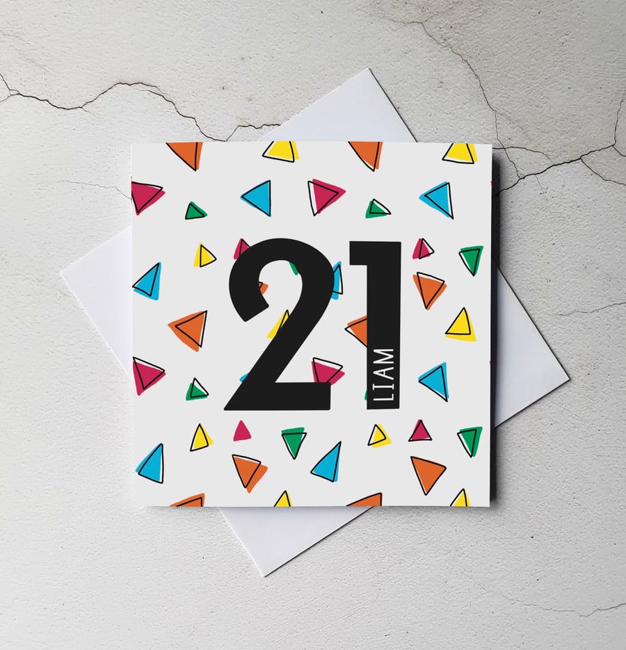 Personalised 21st Birthday Card