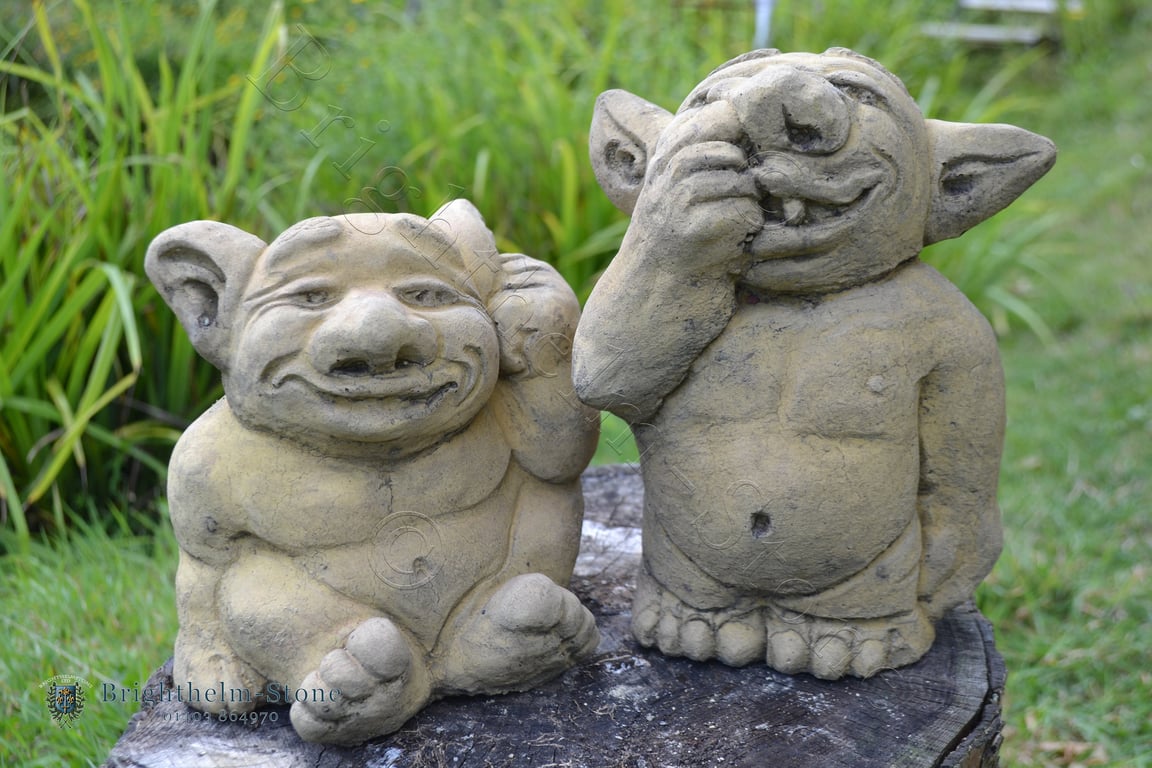 Nose & Ear Picker Trolls - Pair of Ornaments