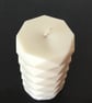 White Soy wax votive pillar candles, geometric, plain unscented  - Image 4