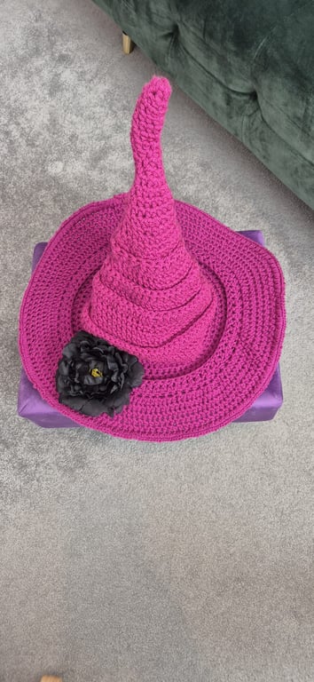 Beautiful Handmade Crochet Whimsical Witches Hat