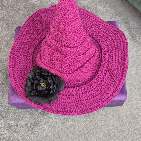 Beautiful Handmade Crochet Whimsical Witches Hat