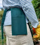 Canvas Tool Belt for Gardeners with Harvest Pouch & Secateurs Pocket - Teal Blue - Image 4