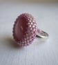 Pretty in Pink Beadwork Ring - Image 3