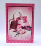 Handbag Birthday Card for her - Luxury stylish Feminine Birthday Card