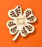 'Good luck' card with detachable decoration - Image 2