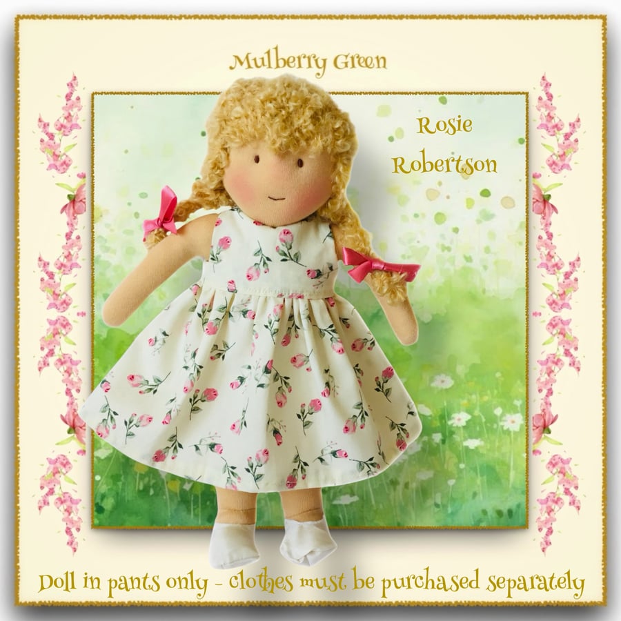 Doll - Rosie Robertson -  a handcrafted Mulberry Green doll