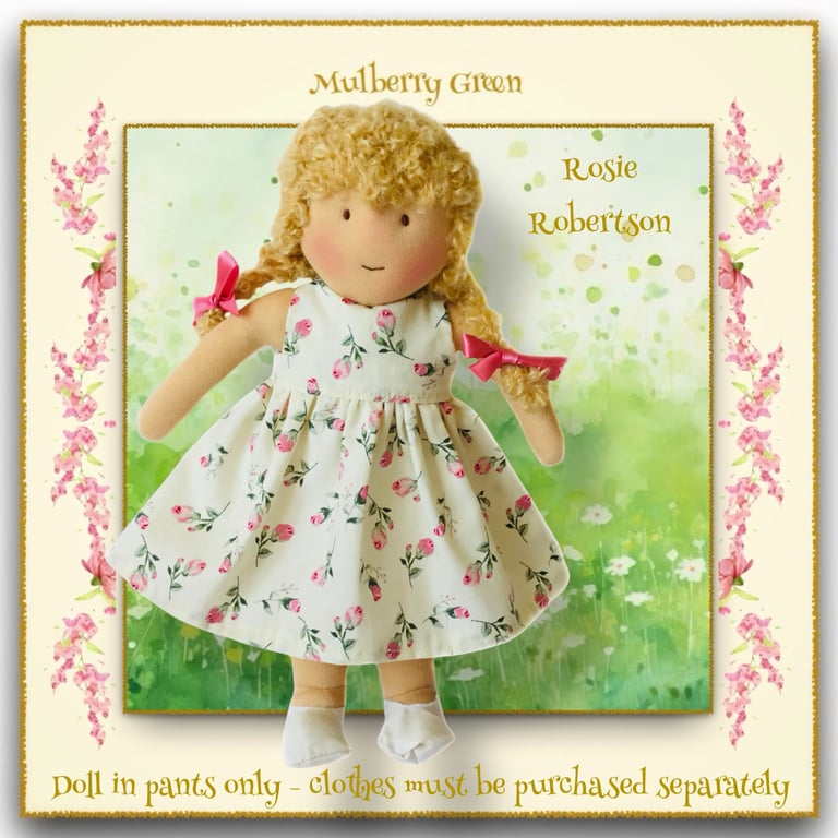 Doll - Rosie Robertson -  a handcrafted Mulberry Green doll