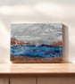 Seascape winter tide fluid art painting 