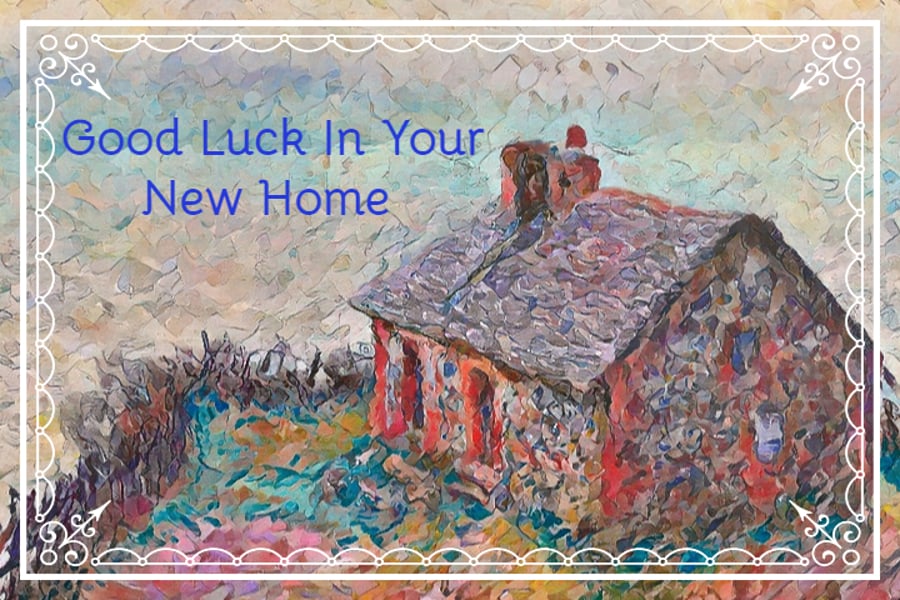 Good Luck In Your New Home Card A5