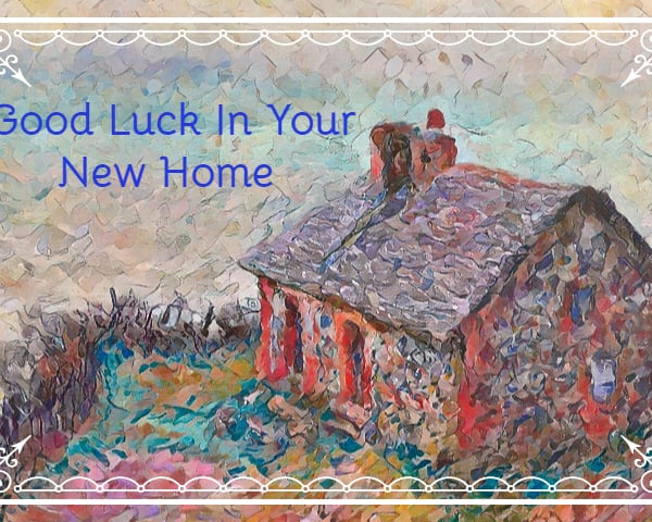 Good Luck In Your New Home Card A5